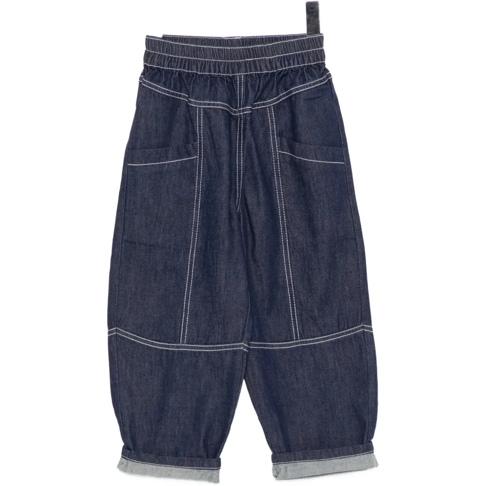 Джинсы с нашивкой-логотипом