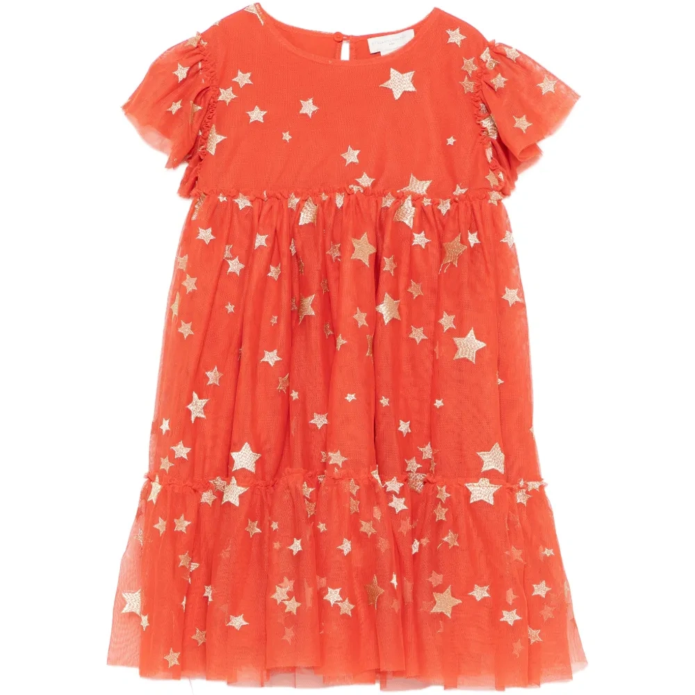 Платье с вышивкой в виде звезд