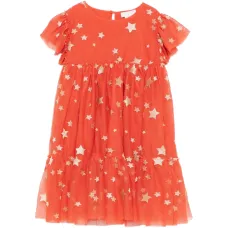 Платье с вышивкой в виде звезд