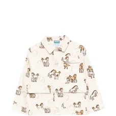 Куртка с принтом лошадей