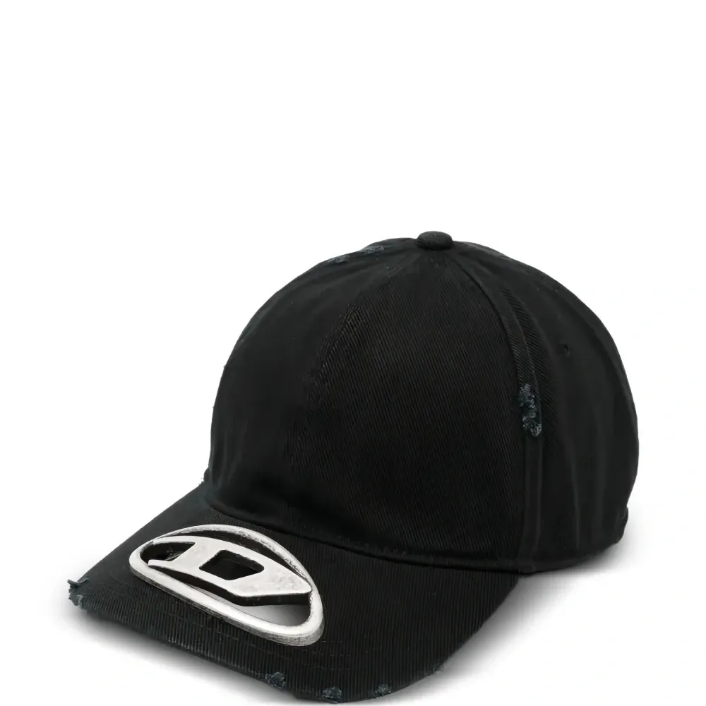 Бейсболка с эффектом потертости и логотипом