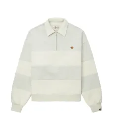 Поло с молнией и полосками