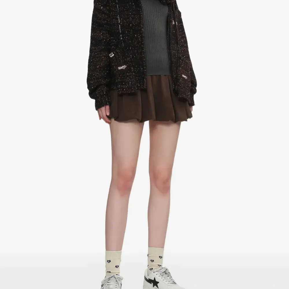 Вельветовая расклешённая юбка