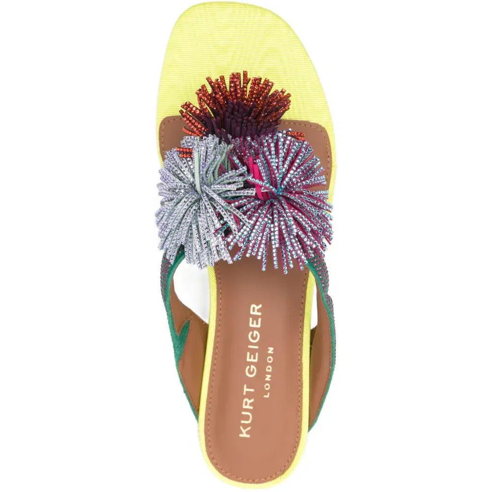 Туфли-лодочки с украшением из помпонов