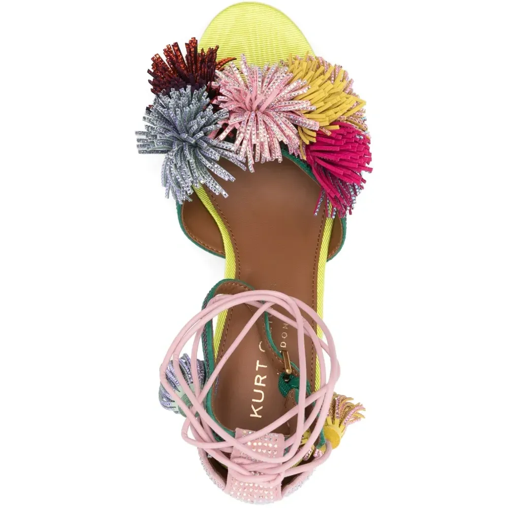 Босоножки на каблуке с украшением