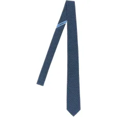 Шелковый галстук с жаккардовым узором Gancini Biella