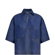 Топ с короткими рукавами и карманом