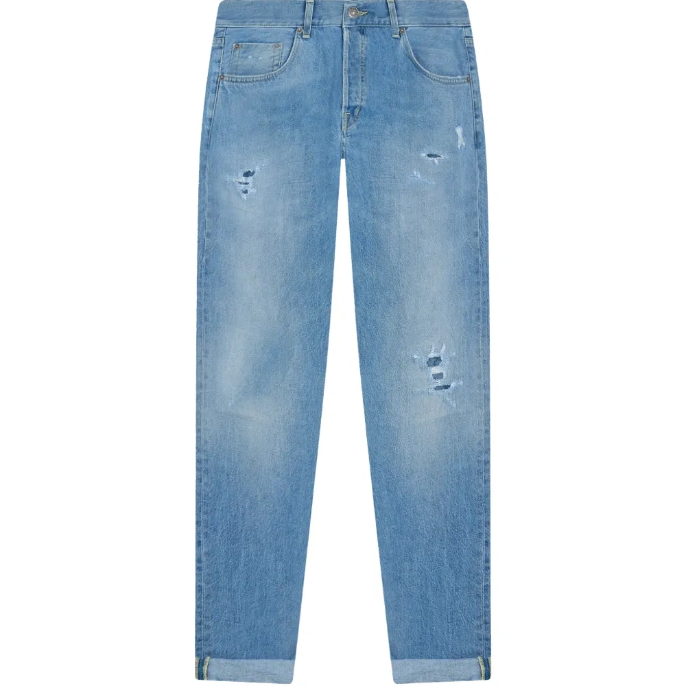 Джинсы с эффектом потертости