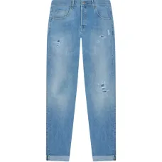 Джинсы с эффектом потертости