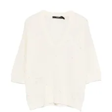 Топ с V-образным вырезом и пайетками Топ с V-образным вырезом и пайетками