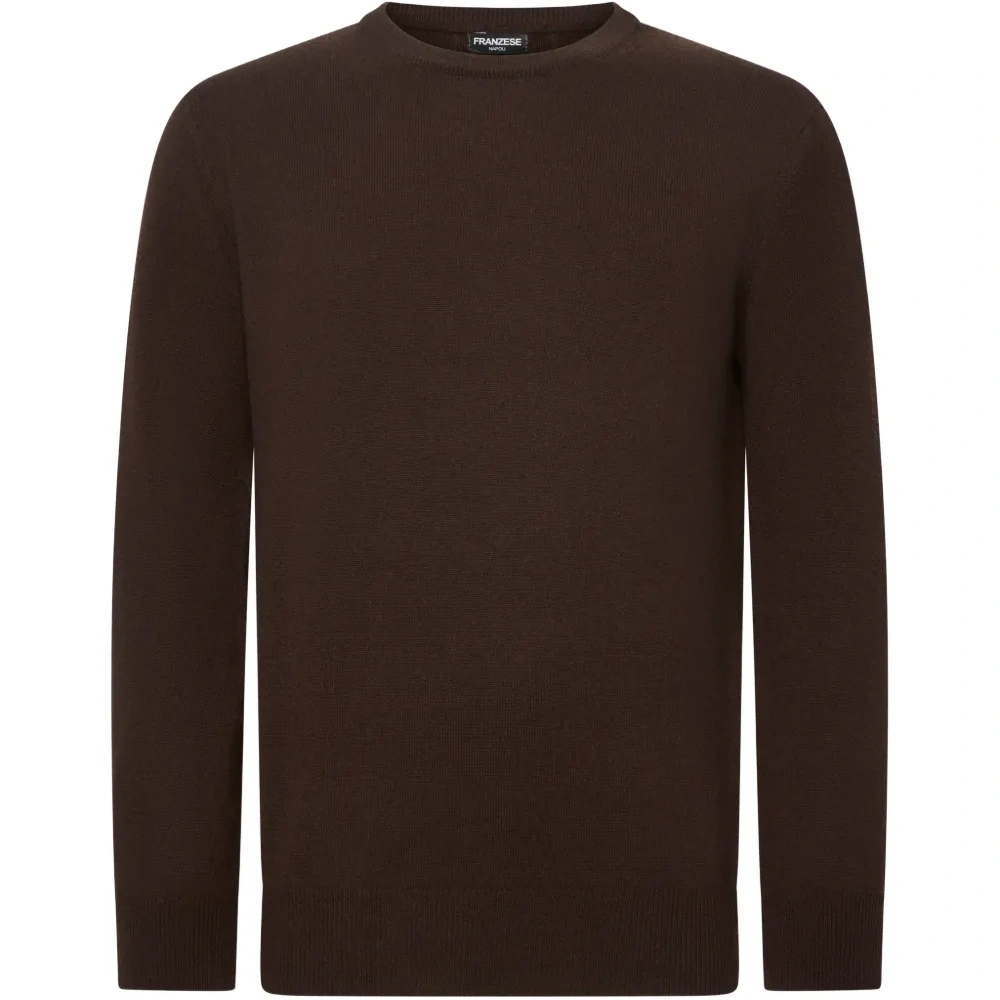 Кашемировый свитер в рубчик с круглым вырезом