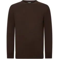 Кашемировый свитер в рубчик с круглым вырезом