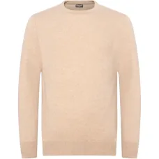 Кашемировый свитер в рубчик с круглым вырезом