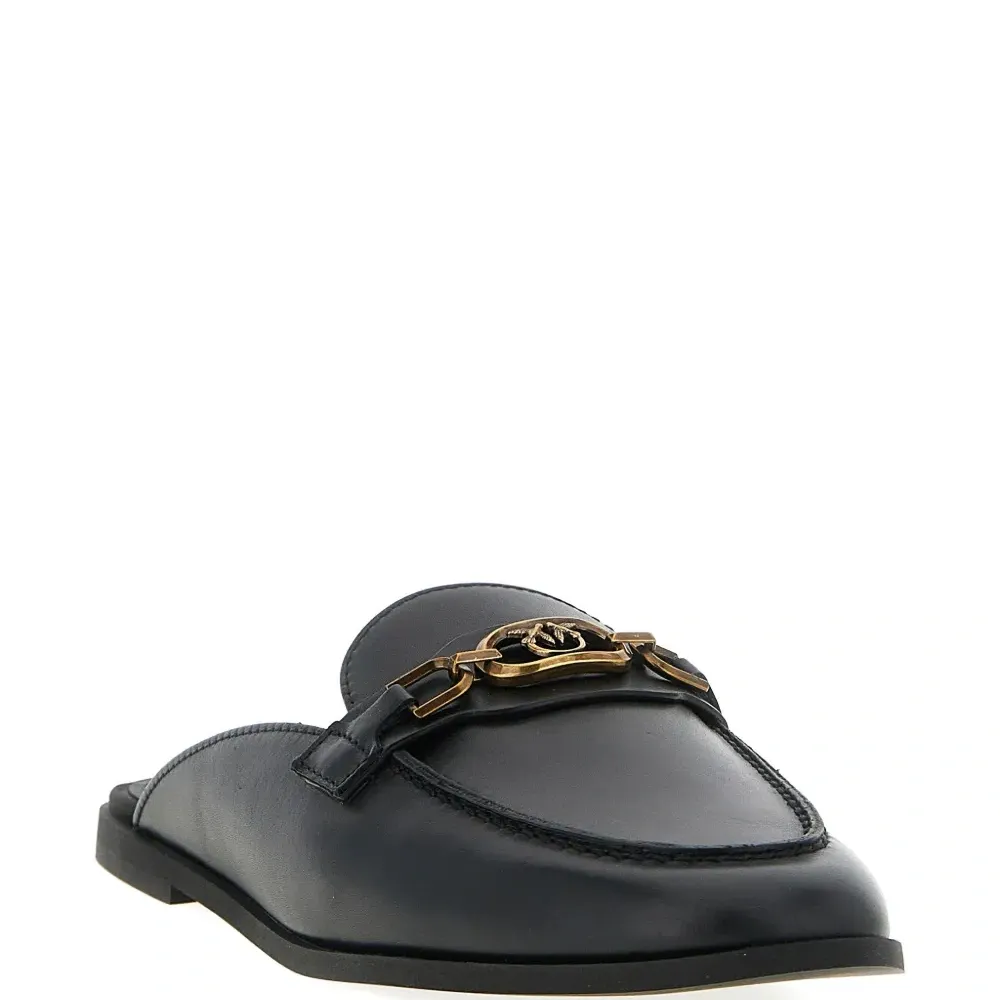 Кожаные сабо Naty 09 с логотипом