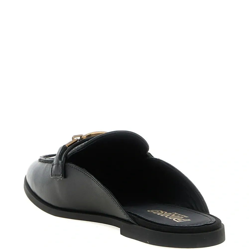 Кожаные сабо Naty 09 с логотипом