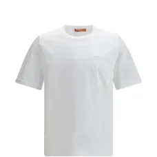 Футболка с круглым вырезом и накладным карманом