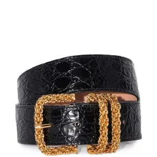 Ремень с тиснением под кожу крокодила