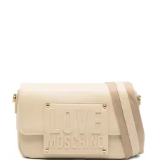 Сумка через плечо с клапаном и тиснёным логотипом