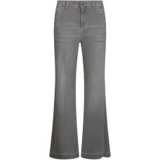 Джинсы-клёш с высокой посадкой на пуговицах