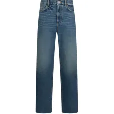 Прямые джинсы, украшенные стразами Прямые джинсы, украшенные стразами