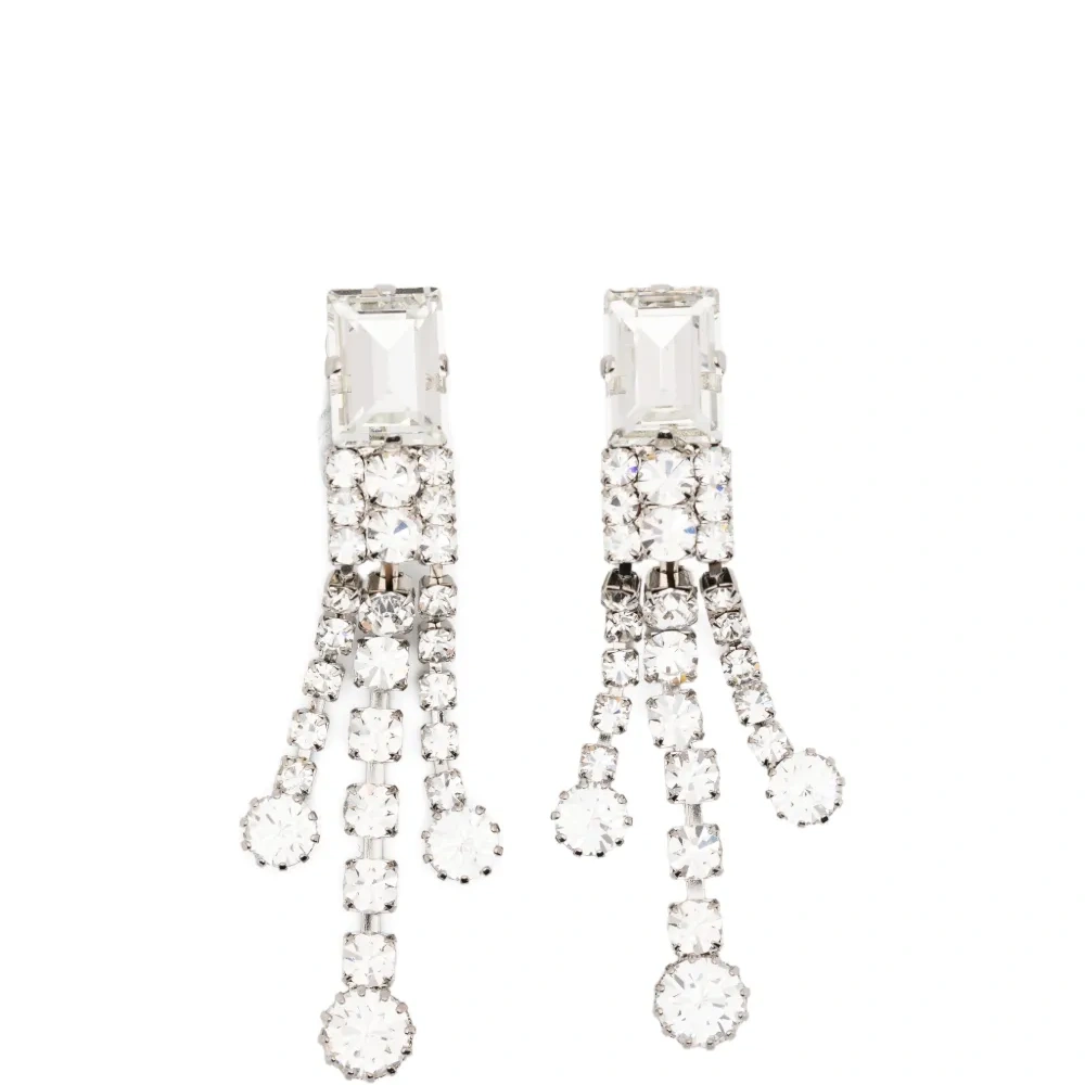 Серьги, украшенные кристаллами