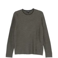 Узорчатый свитер с круглым вырезом