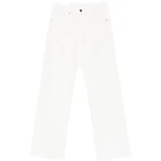 Джинсы с пуговицей на поясе и шлевками