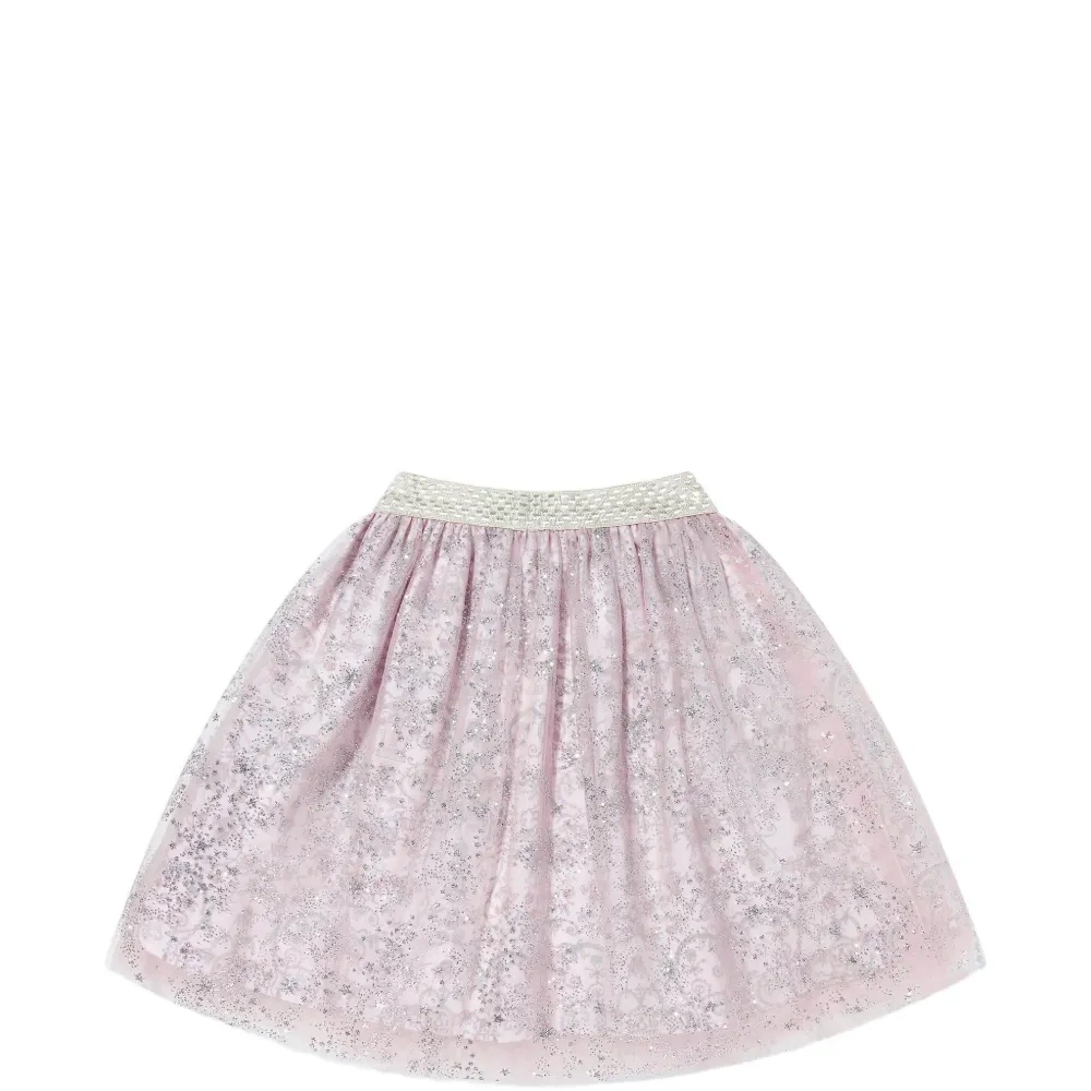 Юбка с блестками и принтом Toile de Jouy