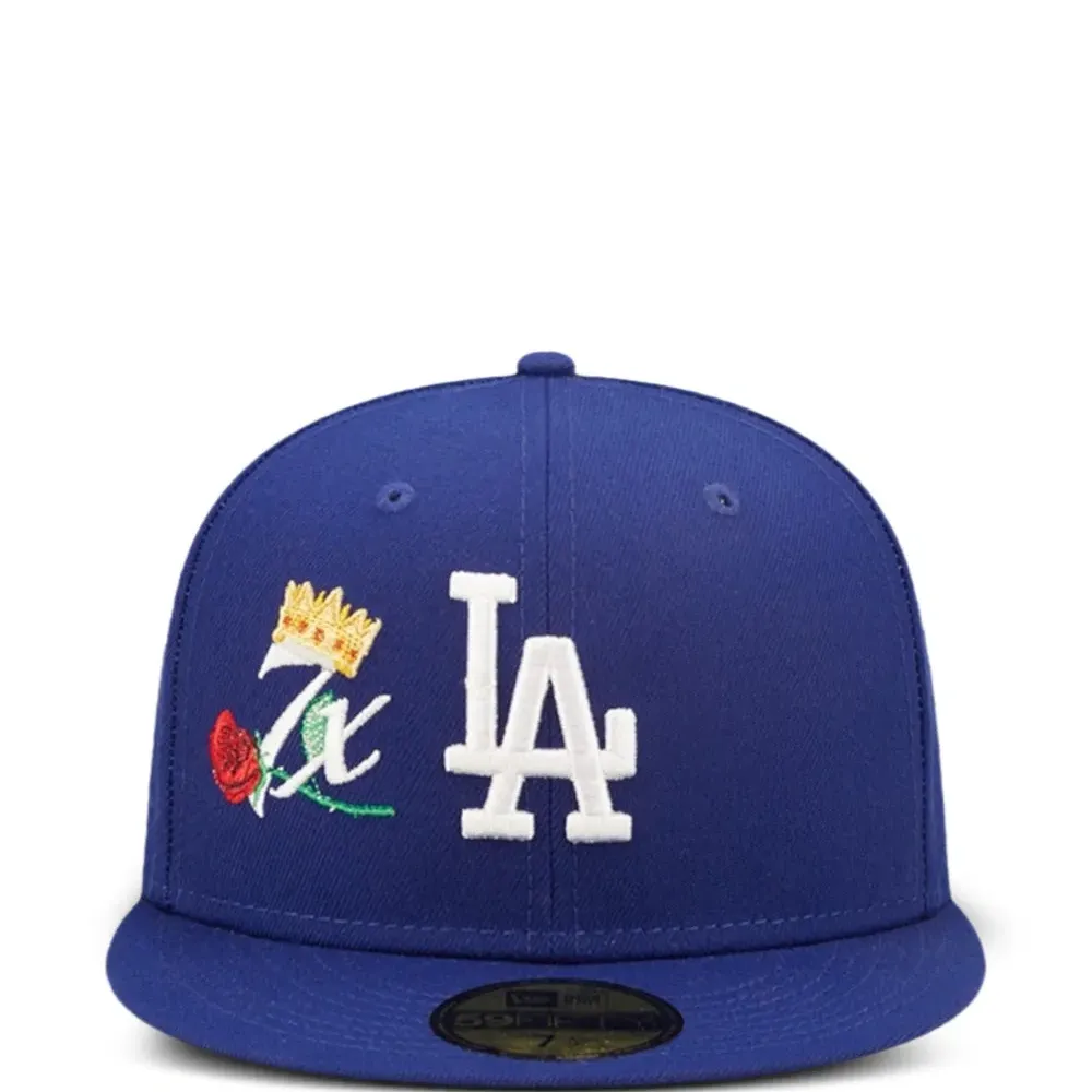 Кепка 59FIFTY с вышивкой "7-кратные чемпионы" Los Angeles Dodgers, сотрудничество с MLB