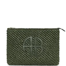 Плетеный клатч с логотипом