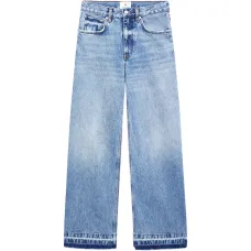 Джинсы Lewis с необработанными краями и широкими штанинами Джинсы Lewis с необработанными краями и широкими штанинами