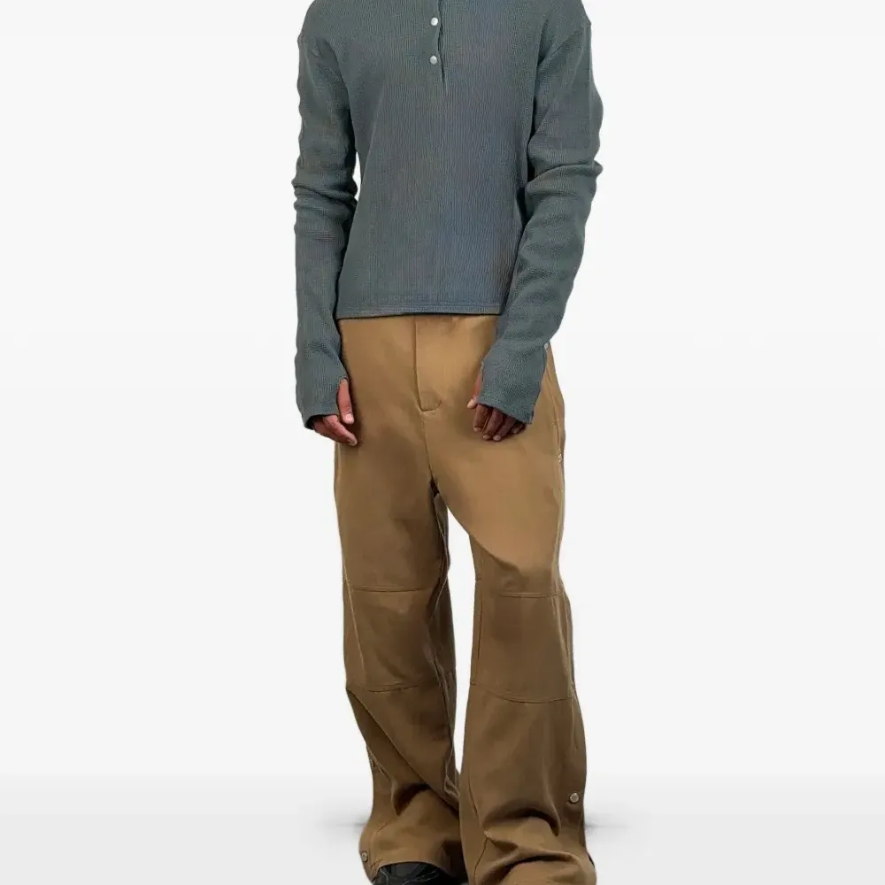 Лонгслив с длинными рукавами и воротником хенли Lis