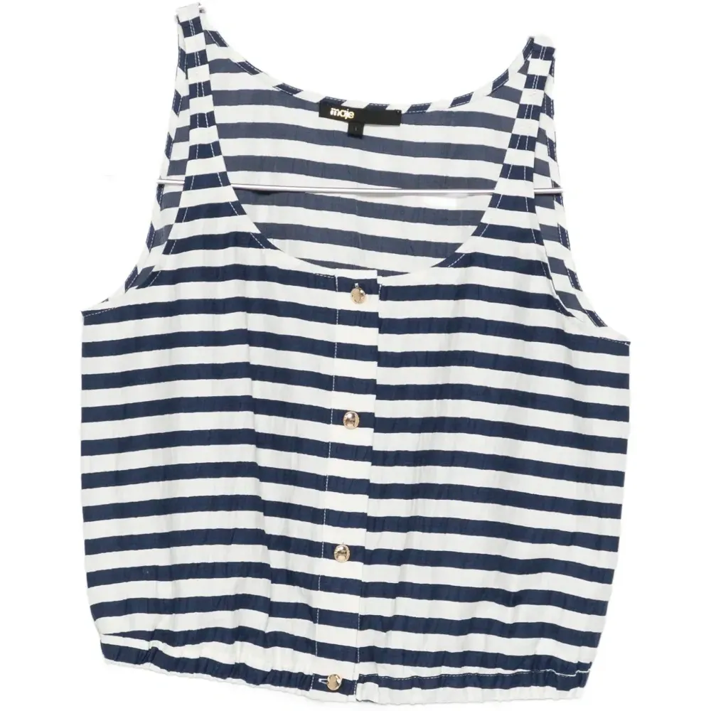 Топ в полоску на пуговицах