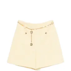 Мини-шорты с цепочным декором