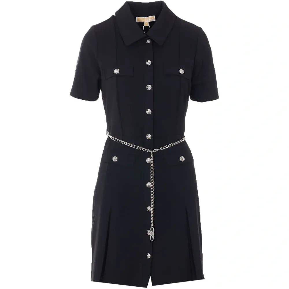 Платье мини на пуговицах