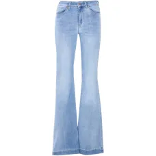 Синие расклешённые джинсы