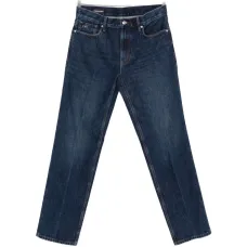 Джинсы из денима с пятью карманами