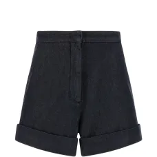 Джинсовые шорты с эффектом и отворотами от Mxmcalca