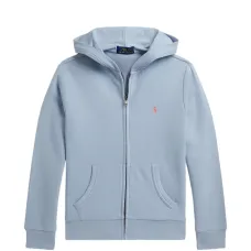 Худи на молнии с вышитым логотипом