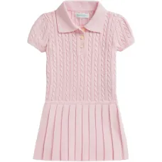 Платье в рубчик с плиссировкой