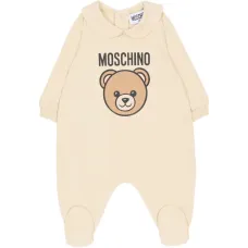 Пижама с воротником Питер Пэн и медвежонком