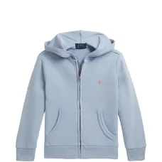 Худи на молнии с вышитым логотипом