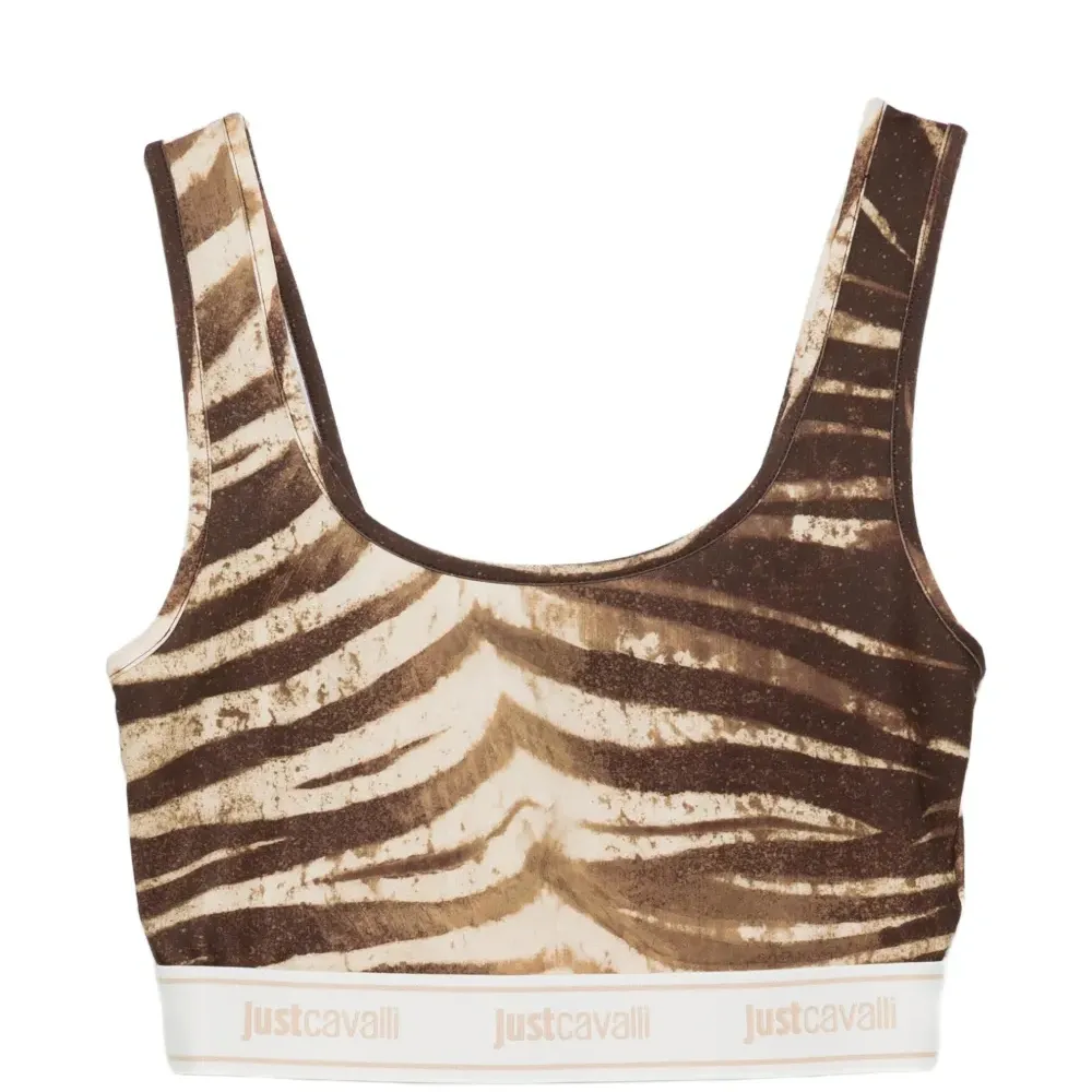 Кроп-топ с принтом зебры