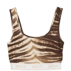 Кроп-топ с принтом зебры