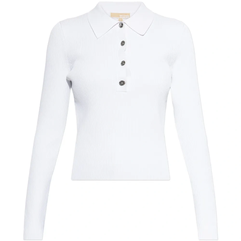 Поло на пуговицах с отложным воротником