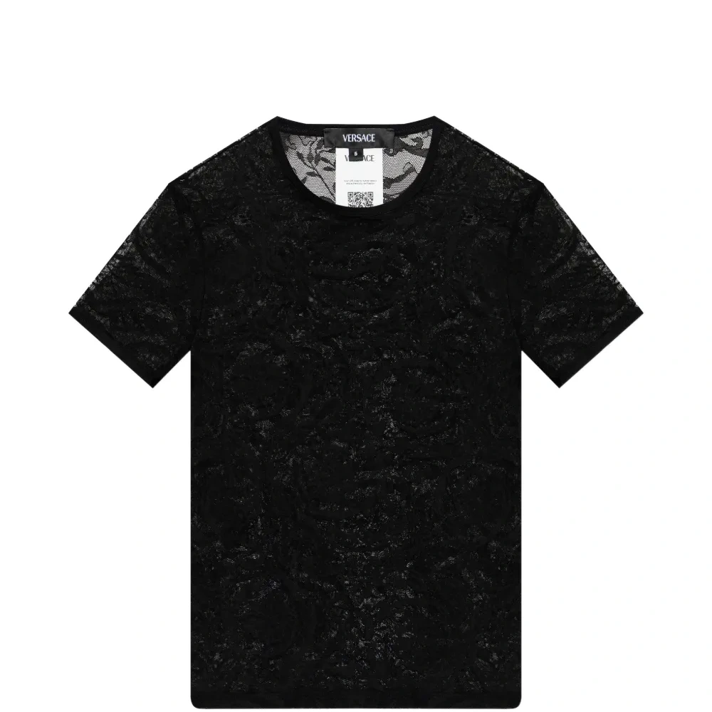 Футболка с кружевом