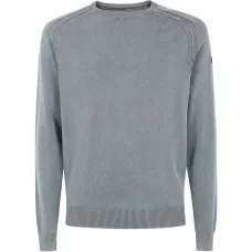 Свитер с круглым вырезом из трикотажа в рубчик