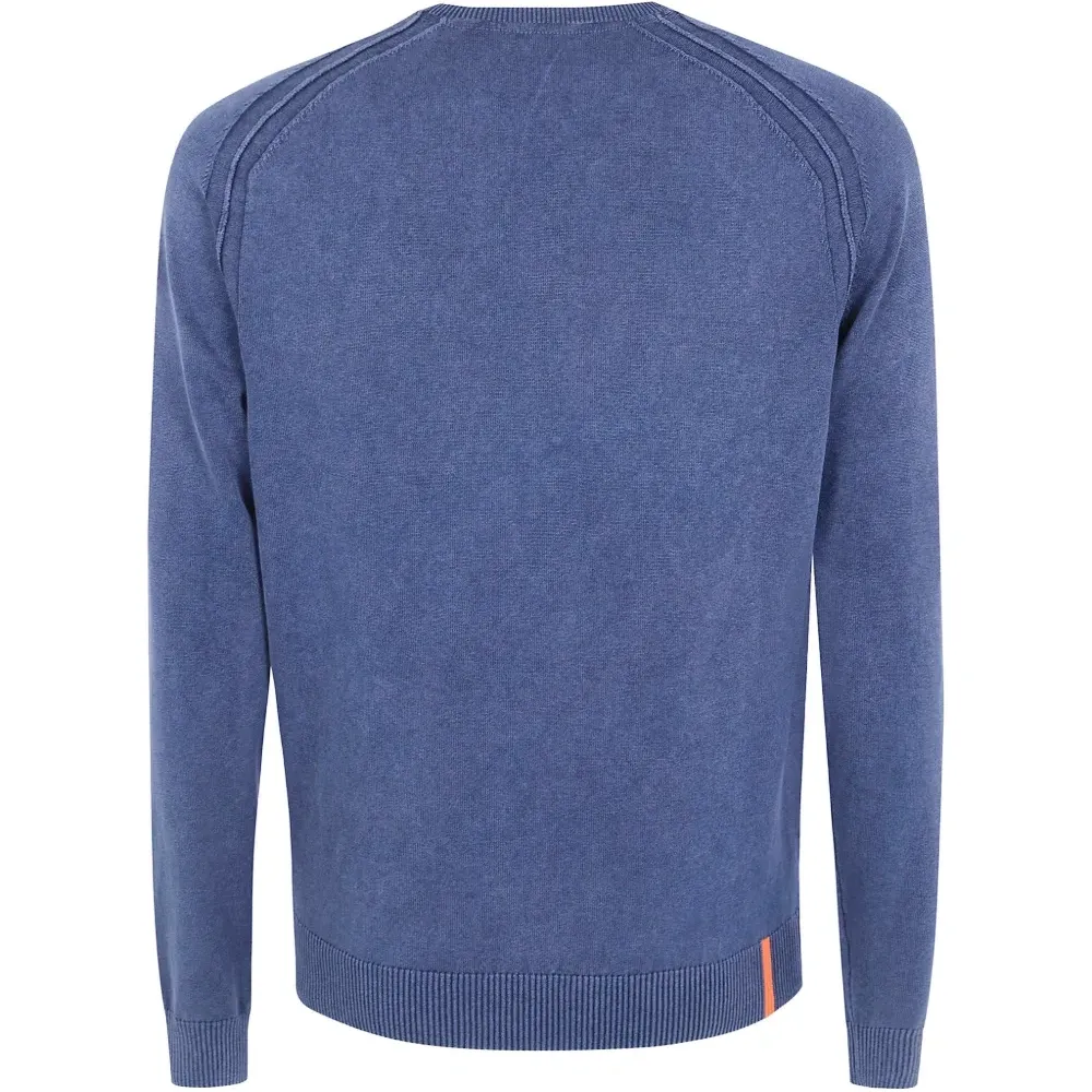 Вязаный свитер с круглым вырезом