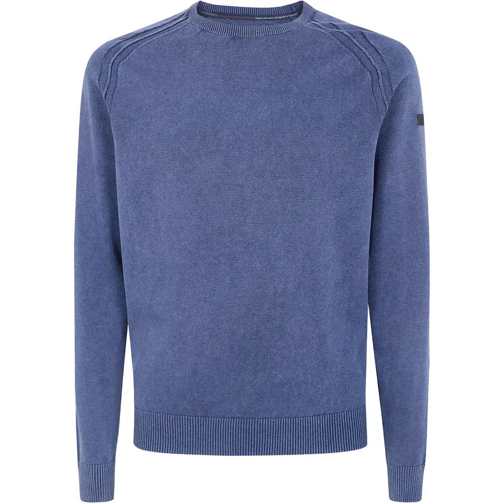 Вязаный свитер с круглым вырезом