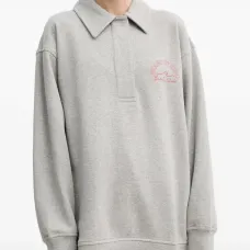 Свитшот с графическим принтом и воротником Свитшот с графическим принтом и воротником